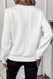 Women's Casual Zip-Up Sweatshirt with Round Neck