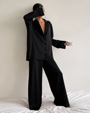 Faux Ice Silk Pajama Set