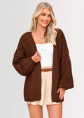 Oversized Cardigan Sweater for Women - Open Front Knit