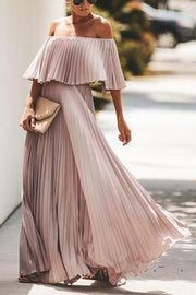 Ruffle Tiered Maxi Dress – Off Shoulder Vacation Style