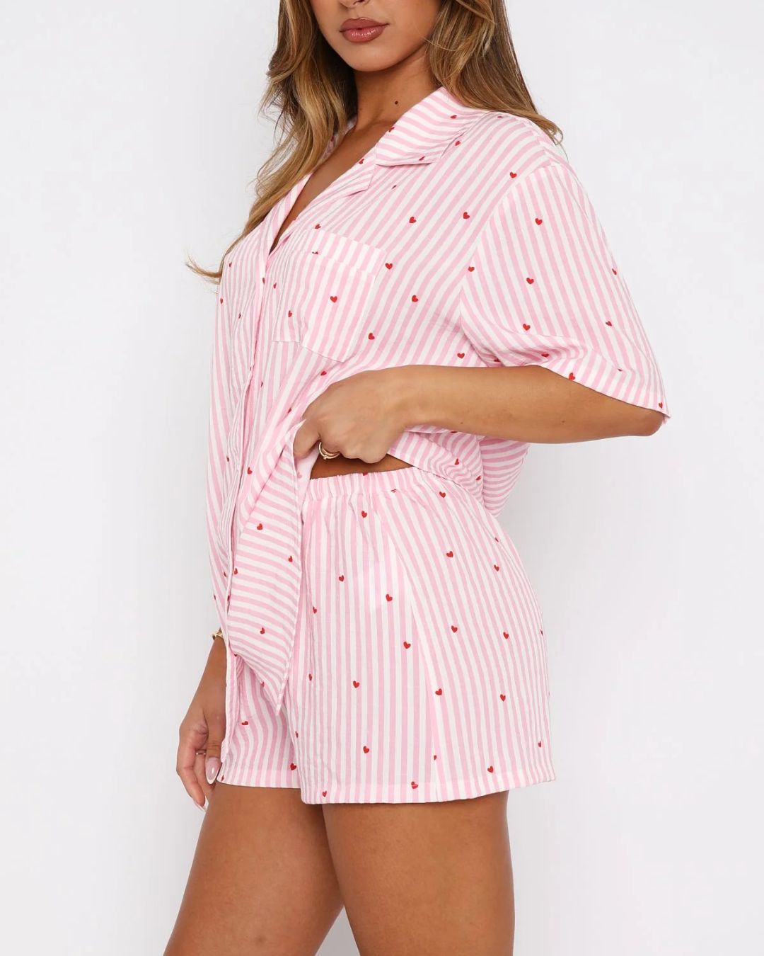 Sweetheart Print Pajama Set