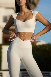 Women's Yoga Tank Top - Slim Fit Sleeveless V-Neck