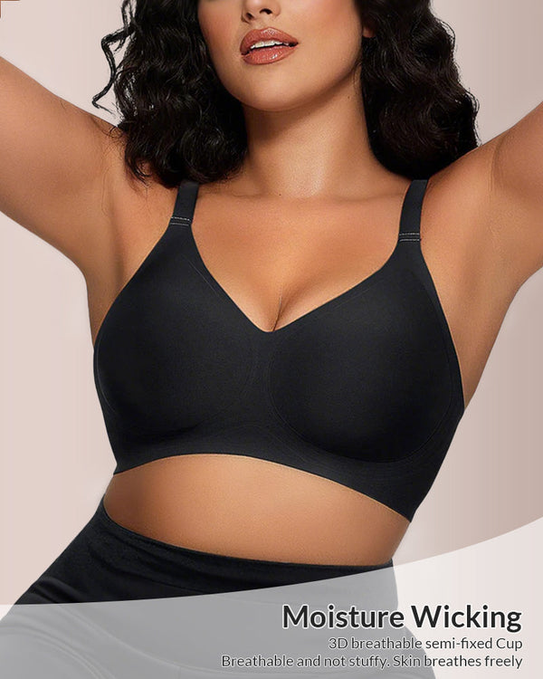 Soutien-gorge sans armatures sans coutures avec bande gel et bonnets mousse souple