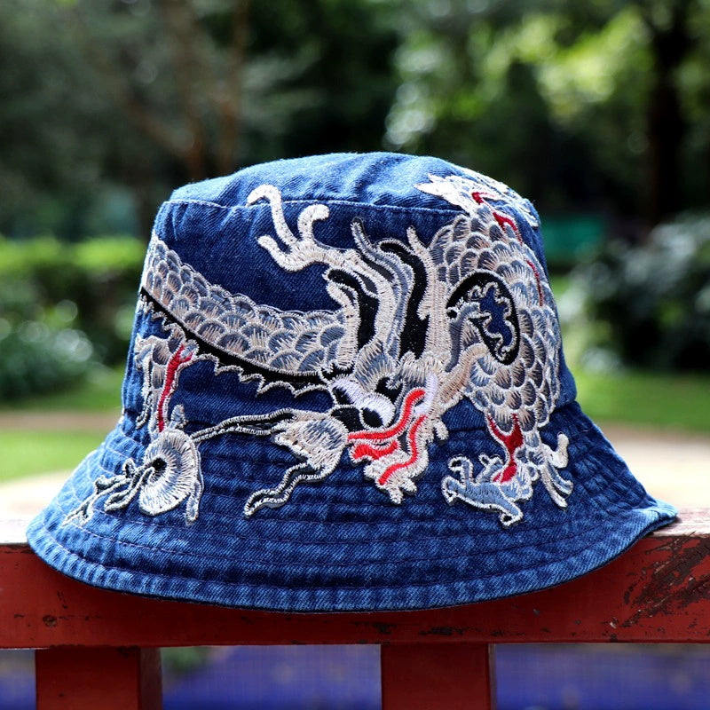 Embroidered Denim Bucket Hat | Ethnic Style