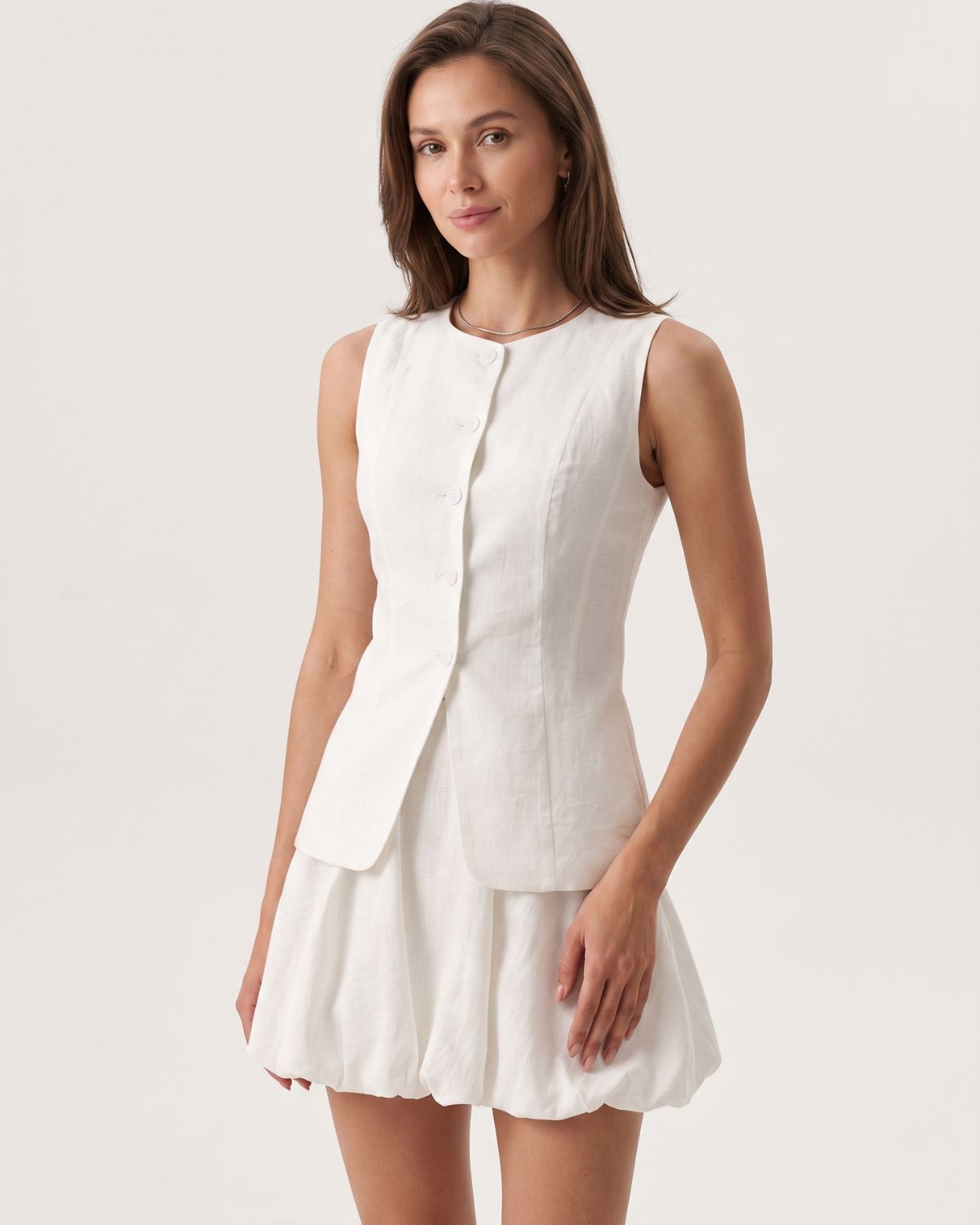 Cotton Vest & Bubble Skirt Set