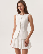 Cotton Vest & Bubble Skirt Set