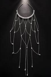 Pearl Mesh Tassel Headband for Women