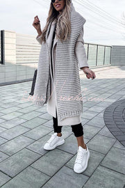 Handmade Thick Knit Wool Scarf for Women & Men