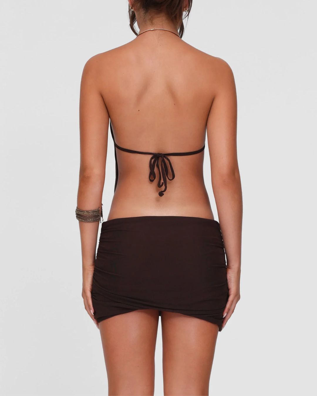 Choker Halter Backless Bodycon Mini Dress
