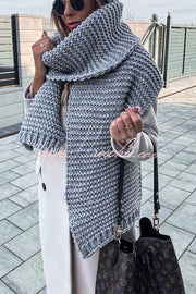 Handmade Thick Knit Wool Scarf for Women & Men