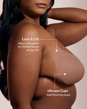 Seamless Deep-V Sticky Silicone Push-Up Bra
