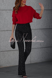 Sequin High Rise Flare Pants – Party & Night Out