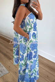 Floral Print Off-Shoulder Maxi Dress – Loose Vacation Fit