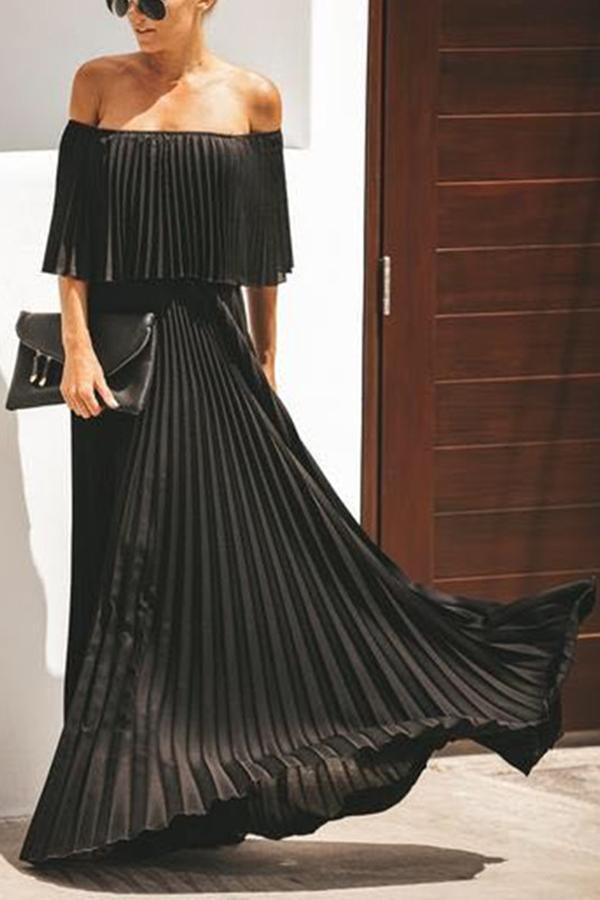 Ruffle Tiered Maxi Dress – Off Shoulder Vacation Style