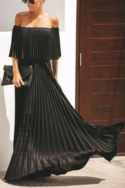 Ruffle Tiered Maxi Dress – Off Shoulder Vacation Style