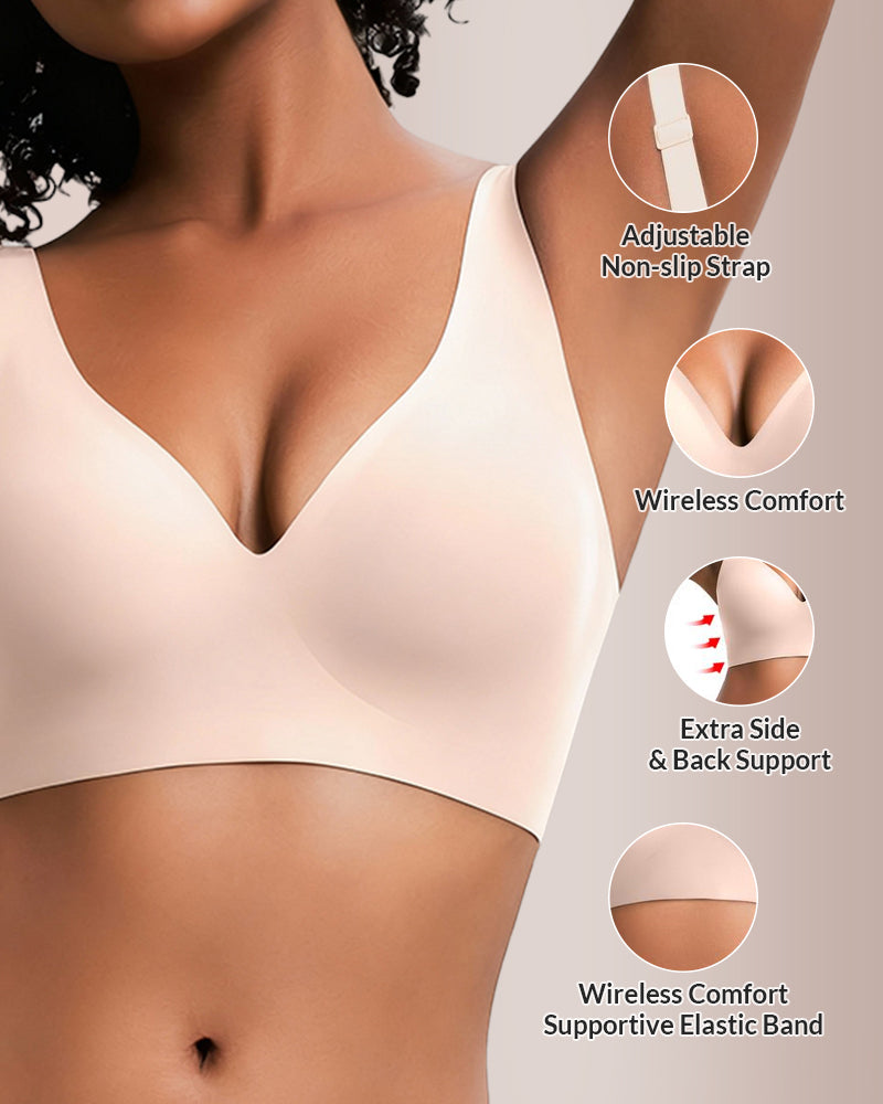 Deep V Lift Seamless Wireless Bra | Smooth Invisible Fit
