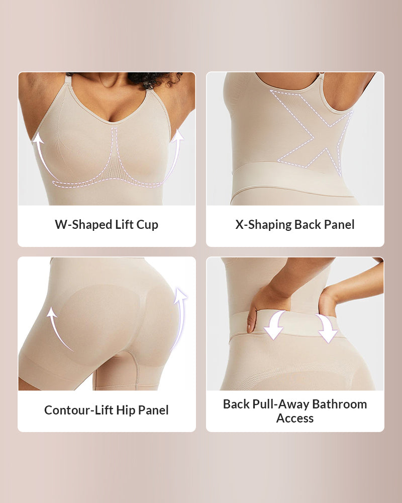 Shaping Bodysuit with Easy-Off Back Design, 6-Zone Compression