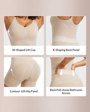 Shaping Bodysuit with Easy-Off Back Design, 6-Zone Compression