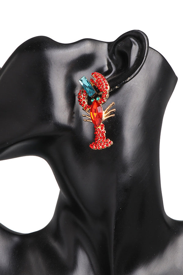 Boucles d'oreilles homard en diamant – Bijoux de déclaration des Fêtes