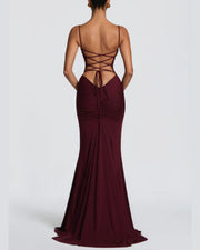 Backless Tie Bodycon Evening Dress