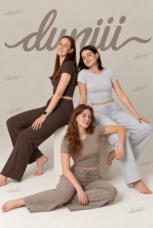 Duniii Short Sleeve Top & Drawstring Wide-Leg Pants Lounge Set