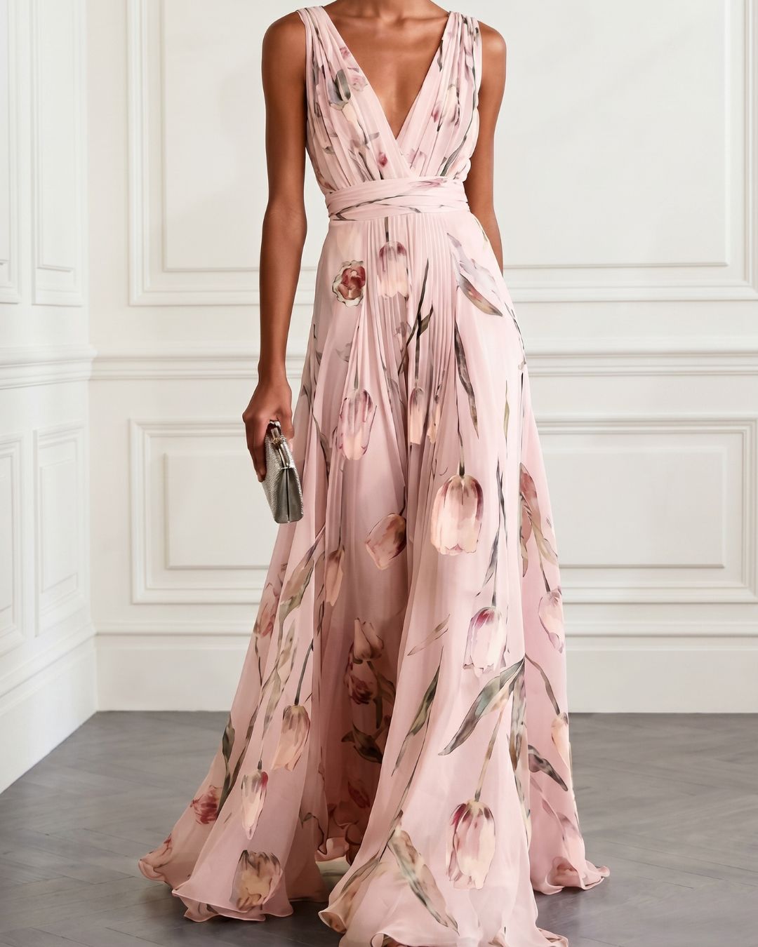 Romantic Tulip Maxi Dress