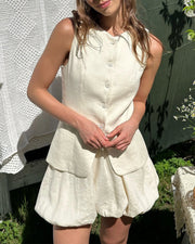 Cotton Vest & Bubble Skirt Set