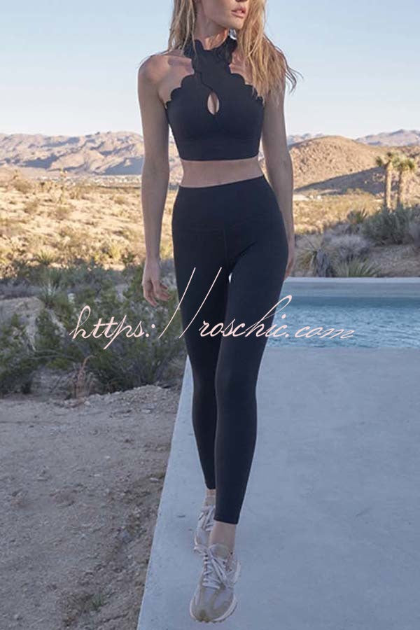 Legging de yoga coupe slim taille haute – longueur cheville