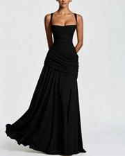 Elysian Ruched Maxi Slip Dress