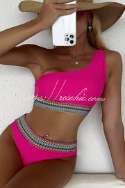 One Shoulder Bikini Swimsuit for Vacation