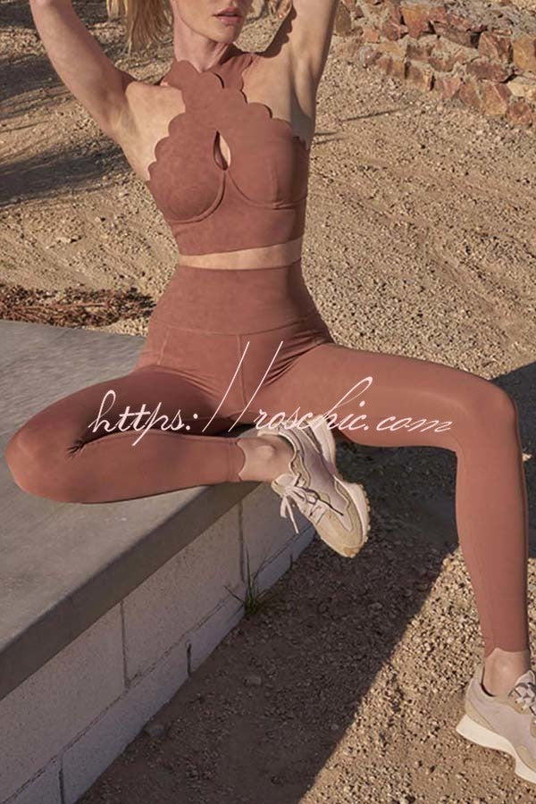 High Waist Slim Fit Yoga Leggings – Ankle Length