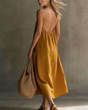 Halter Maxi Dress – Flowing A-Line Silhouette