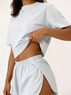 Striped Tee & Split Shorts PJ Set